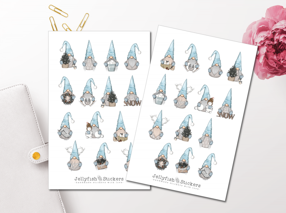 Gnome Winter Sticker Set